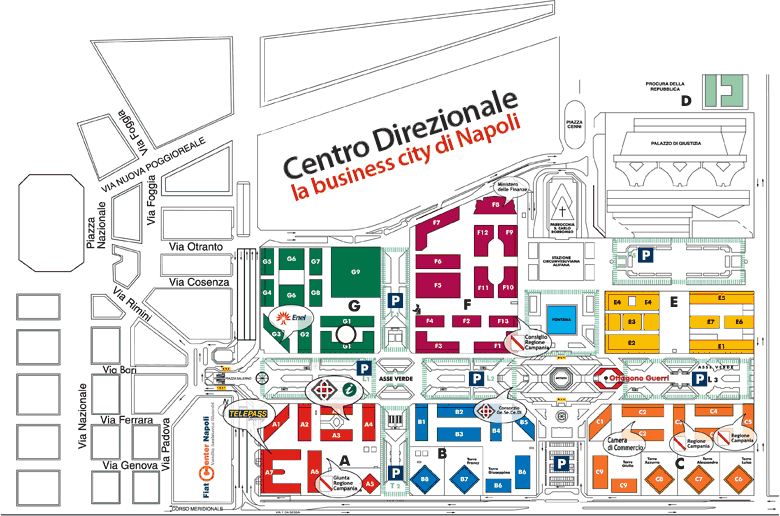mappa del centro direzionale